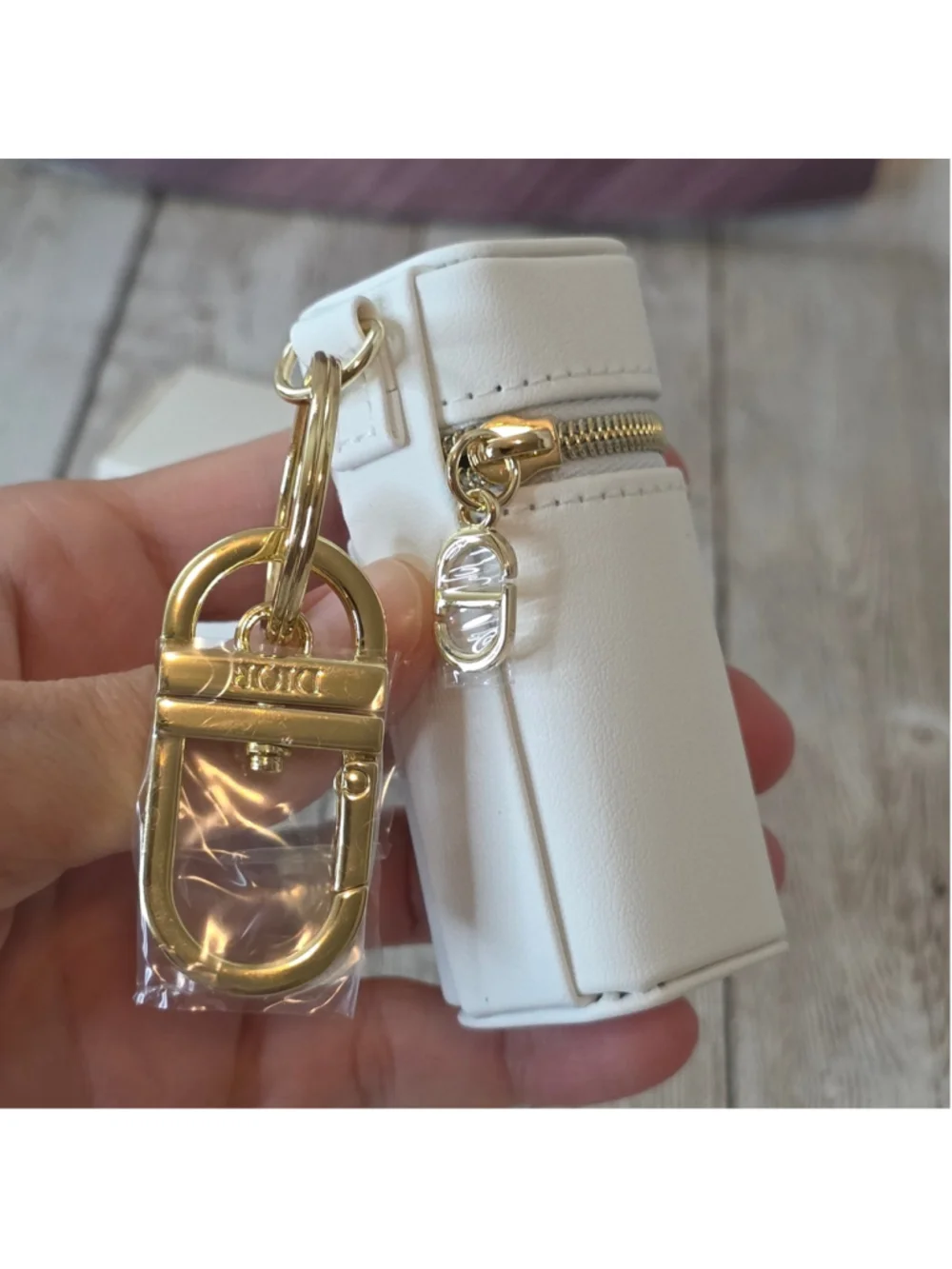 Women's Dior J'adore Cosmetic Case Keychain for lipstick or mini parfum